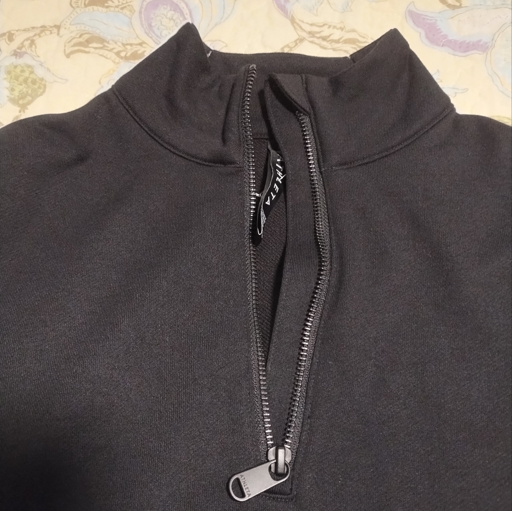 Athleta Crosstown Track Black Half-Zip Pullover D… - image 6
